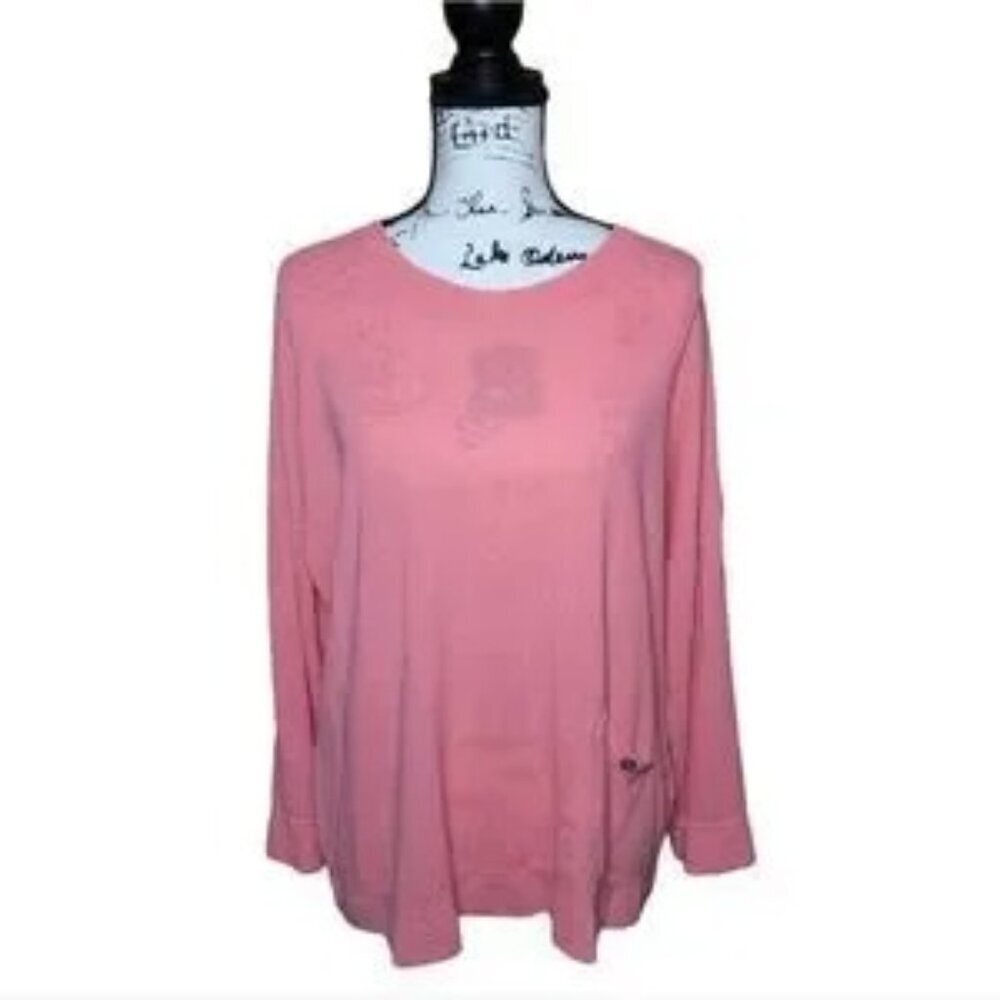Fresh Produce Womens Size 0 Shirt Oversized Top Pink Blouse Soft Minimalist